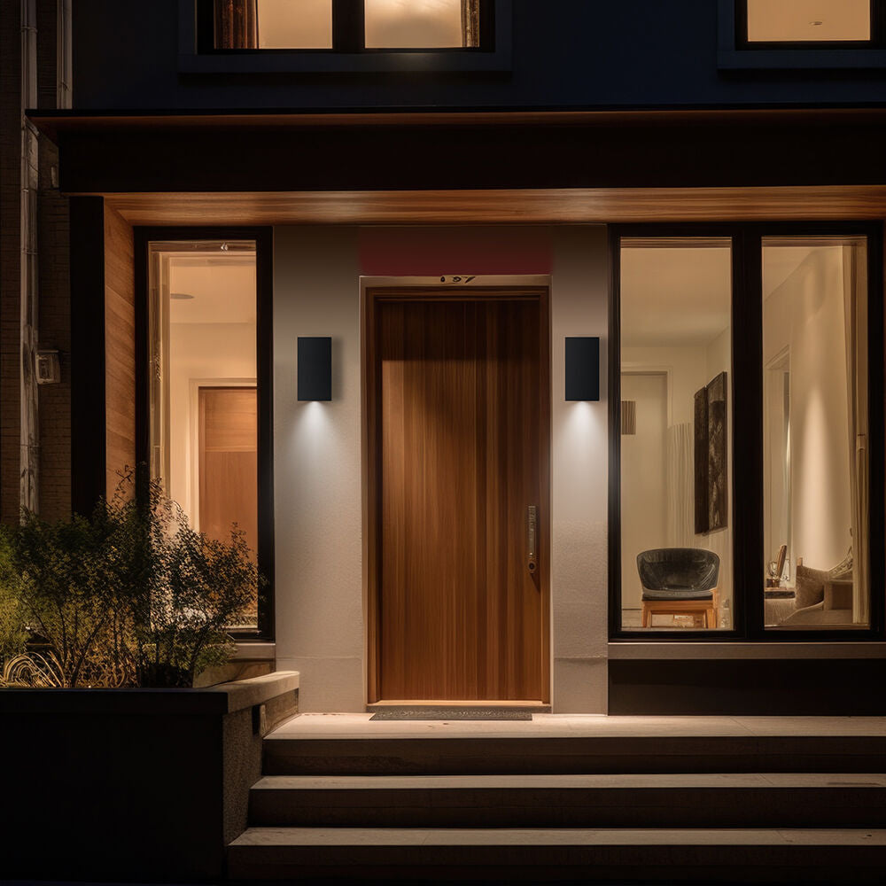 Luminária de Parede Braytron T 2xGU10 Cinza IP44 | Iluminação Externa