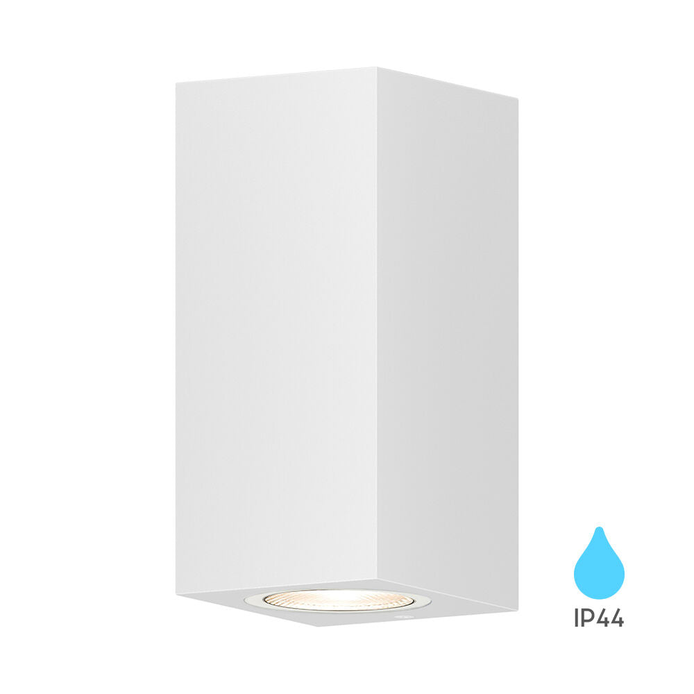 Luminária de Parede Braytron T 2xGU10 Branca IP44 | Iluminação Externa