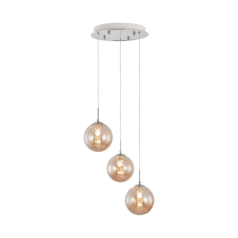 Luminária de Teto Braytron BRY-S003R-3H 3xG9 GLD PENDANT LIGHT