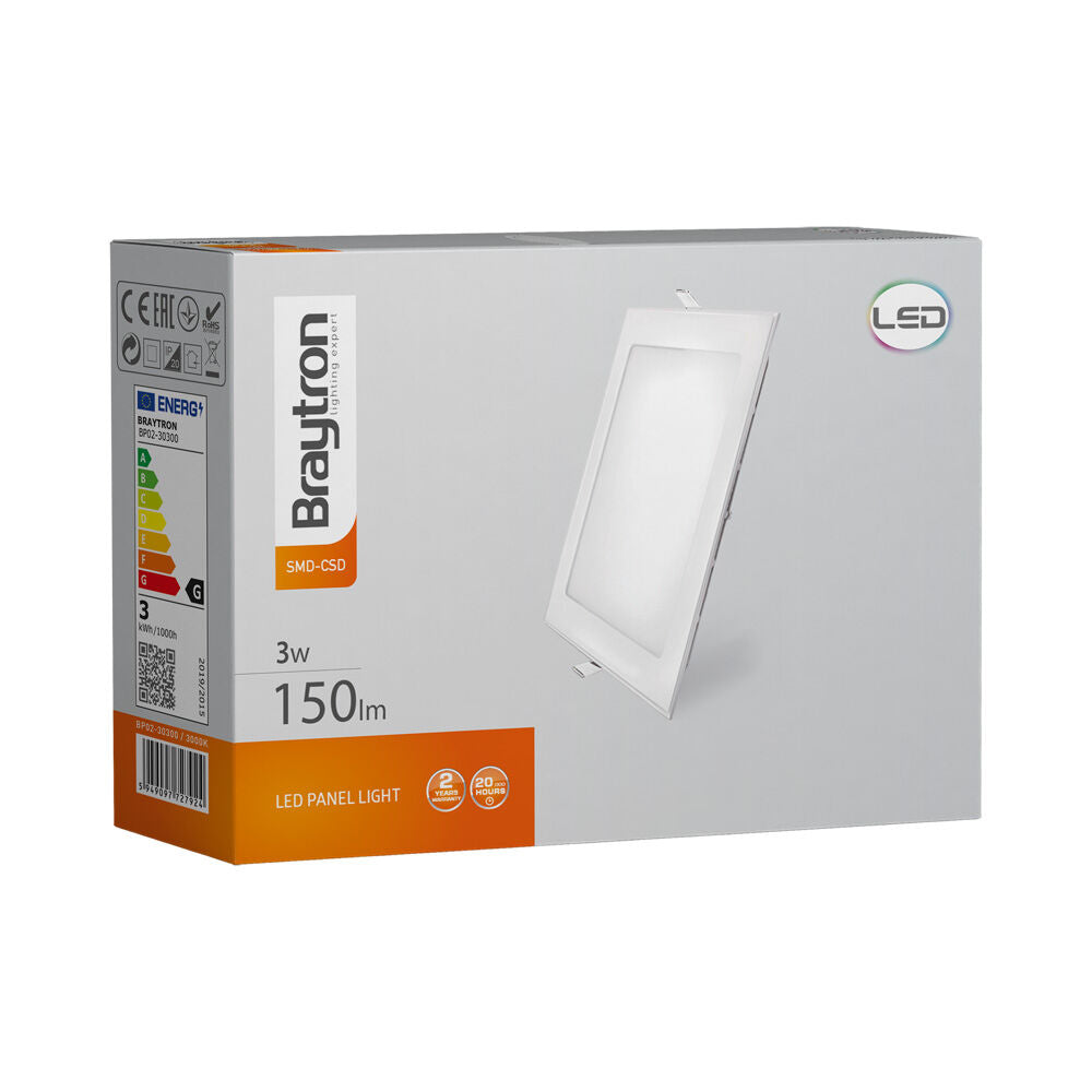 Painel LED Braytron 6W 4" 6500K | Iluminação LED | 100240V