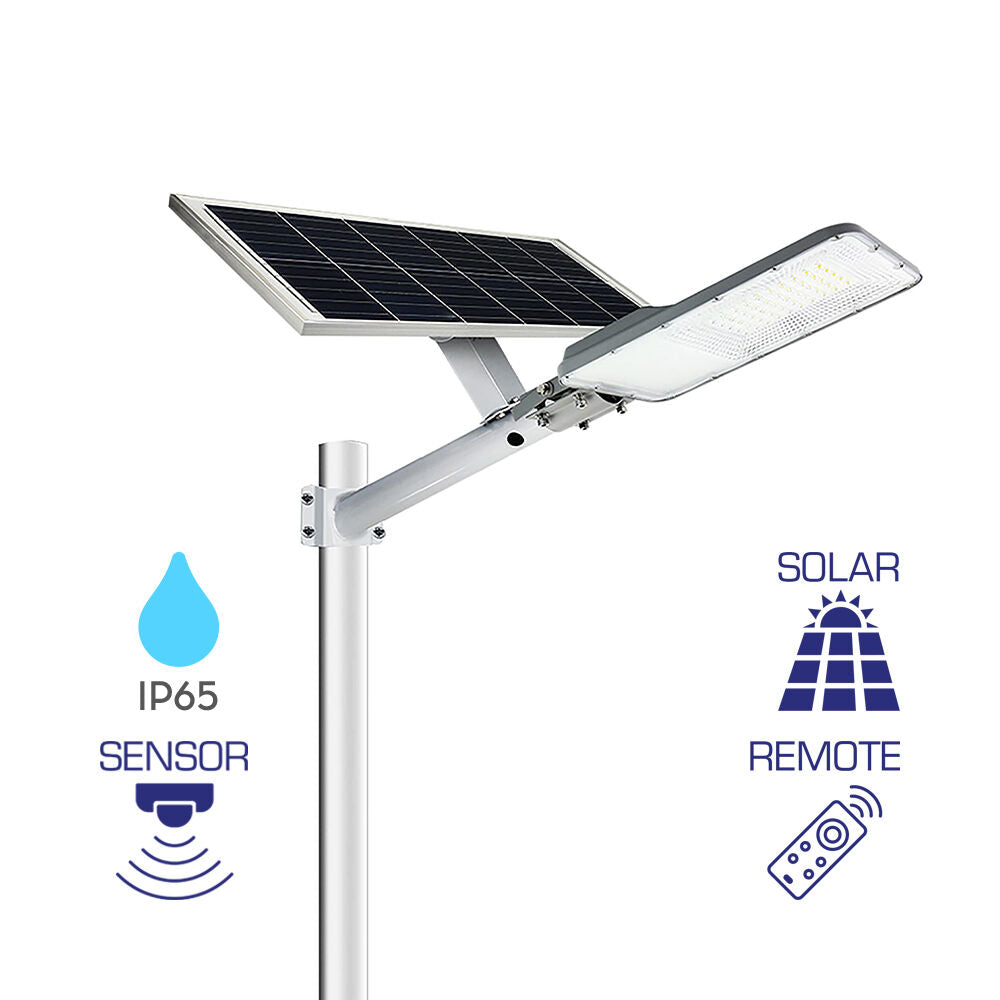 Luminária Solar Braytron ST02 100W | Iluminação Pública LED Solar 6500K IP65
