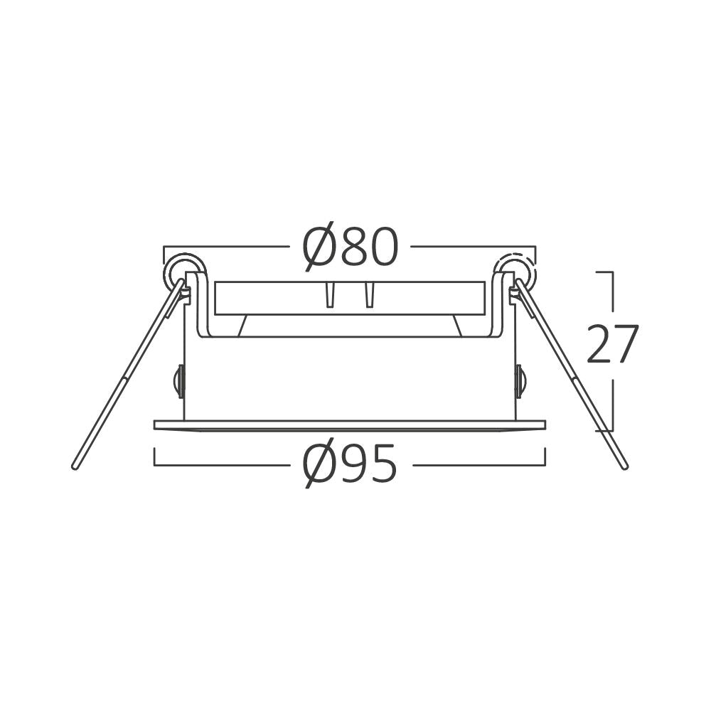 Spot LED Braytron Tetra Redondo Branco | Iluminação Direcionada