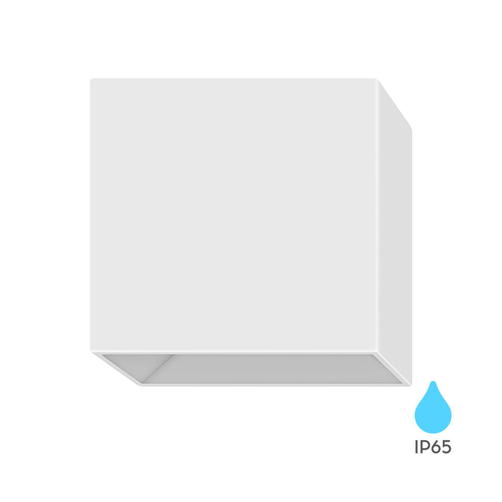 Luminária de Parede Braytron Vekta 2x2W Branca IP65 | Iluminação Externa