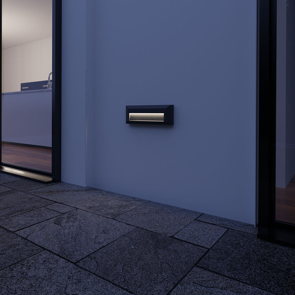 Luminária de Parede Braytron Vekta 5W Retangular Branca 3em1 IP65 | Iluminação Externa