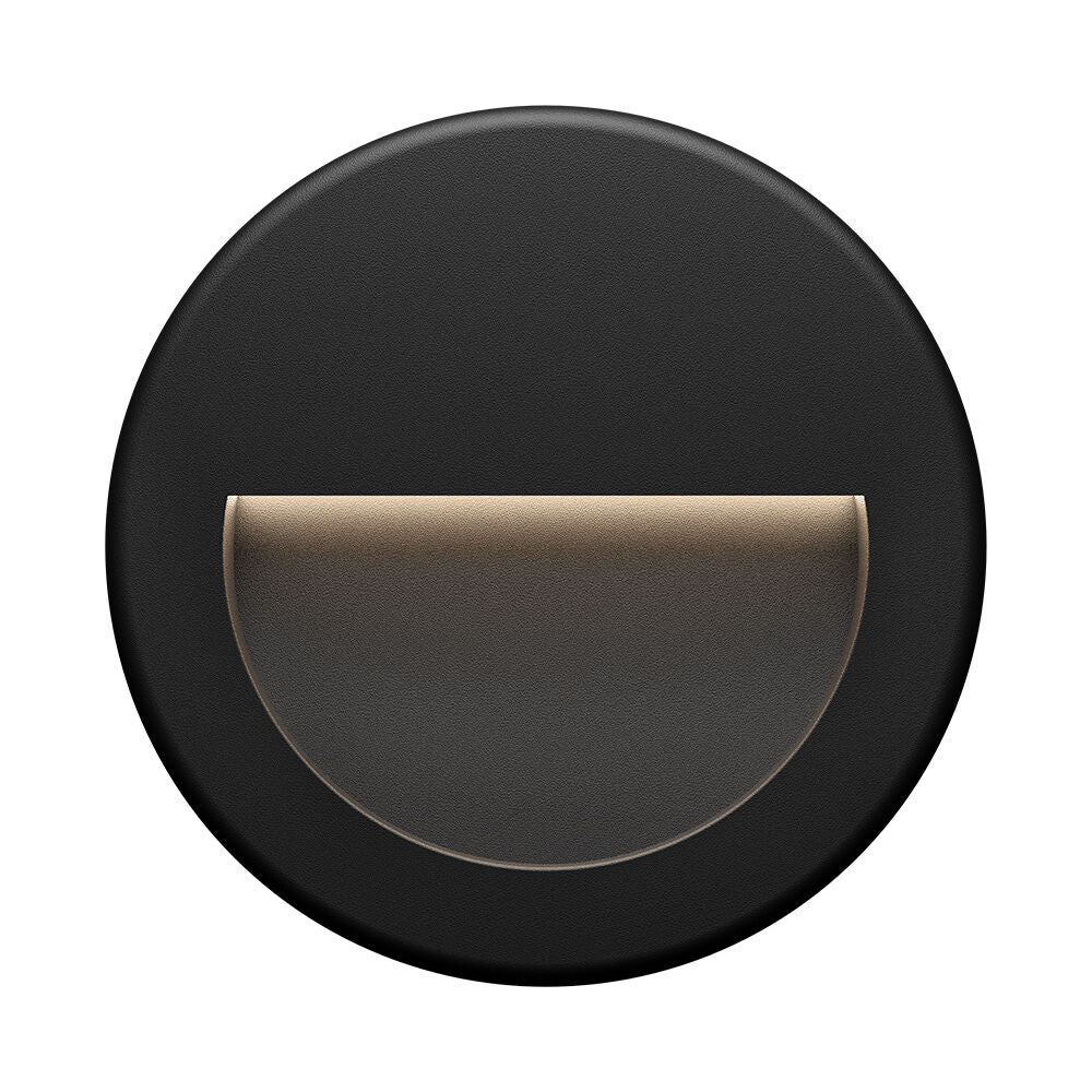 Luminária de Parede Braytron Vekta 3W Redonda Preta 4000K IP65 | Iluminação Externa