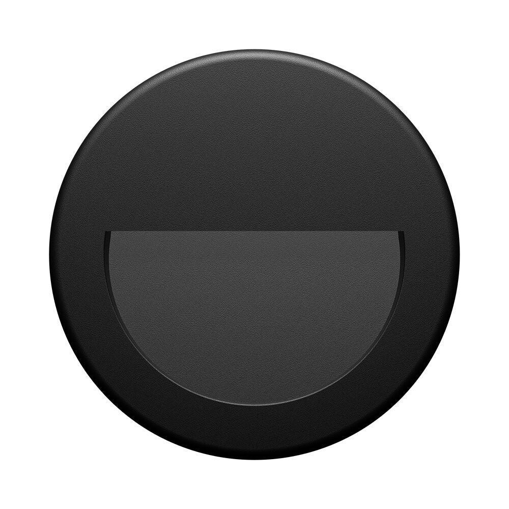 Luminária de Parede Braytron Vekta 3W Redonda Preta 4000K IP65 | Iluminação Externa