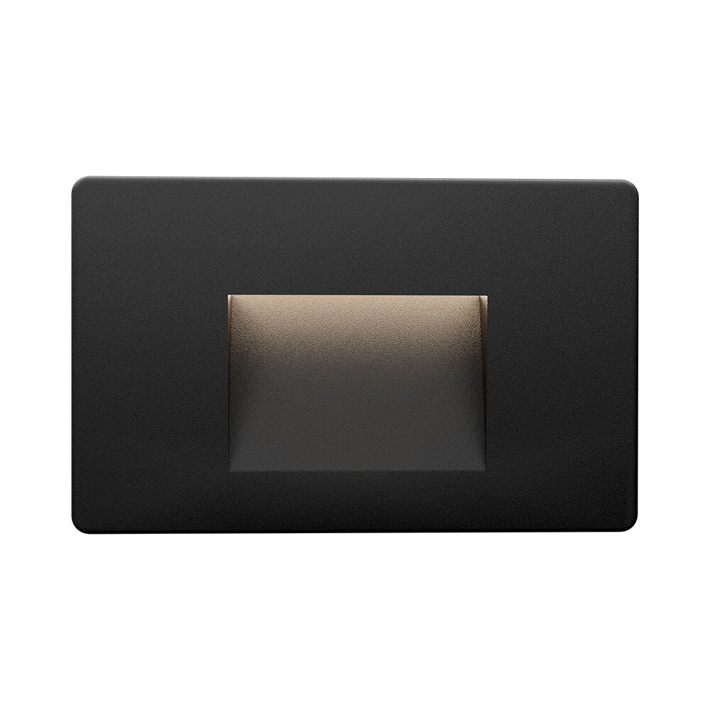 Luminária de Parede Braytron Vekta 3W Quadrada Preta 4000K IP65 | Iluminação Externa