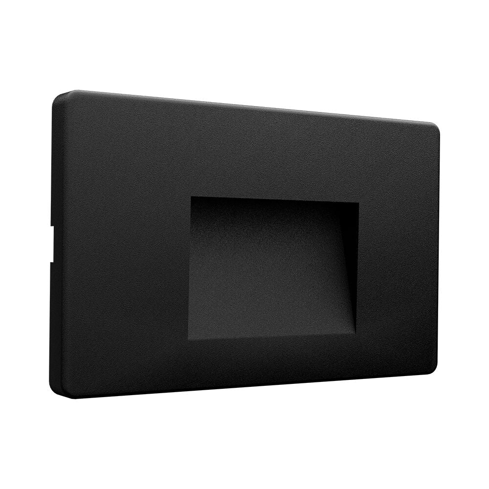 Luminária de Parede Braytron Vekta 3W Quadrada Preta 4000K IP65 | Iluminação Externa