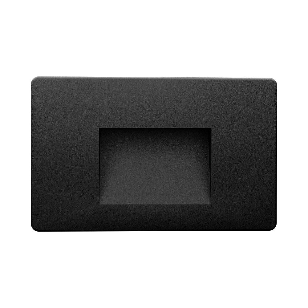 Luminária de Parede Braytron Vekta 3W Quadrada Preta 4000K IP65 | Iluminação Externa