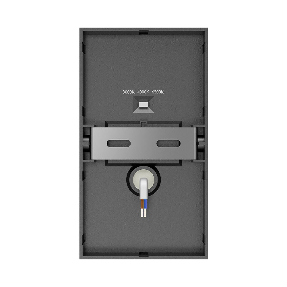 Luminária de Parede Braytron Vekta 2x6W Quadrada Cinza 3em1 IP65 | Iluminação Externa