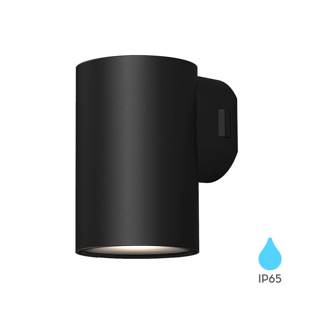 Luminária de Parede Braytron Vekta 9W Redonda Preta 720lm 3000K IP65 | Iluminação Externa