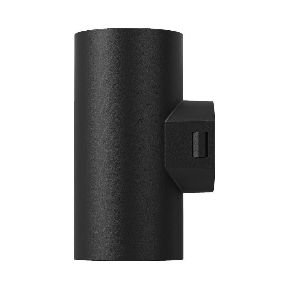 Luminária de Parede Braytron Vekta 2x9W Redonda Preta 1440lm 3000K IP65 | Iluminação Externa