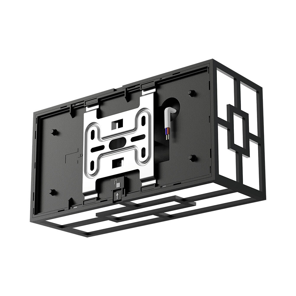 Luminária de Parede Braytron Veneto 10W Reta Preto 3em1 IP44 | Iluminação Externa