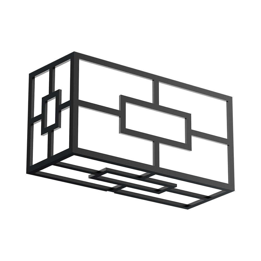 Luminária de Parede Braytron Veneto 10W Reta Preto 3em1 IP44 | Iluminação Externa