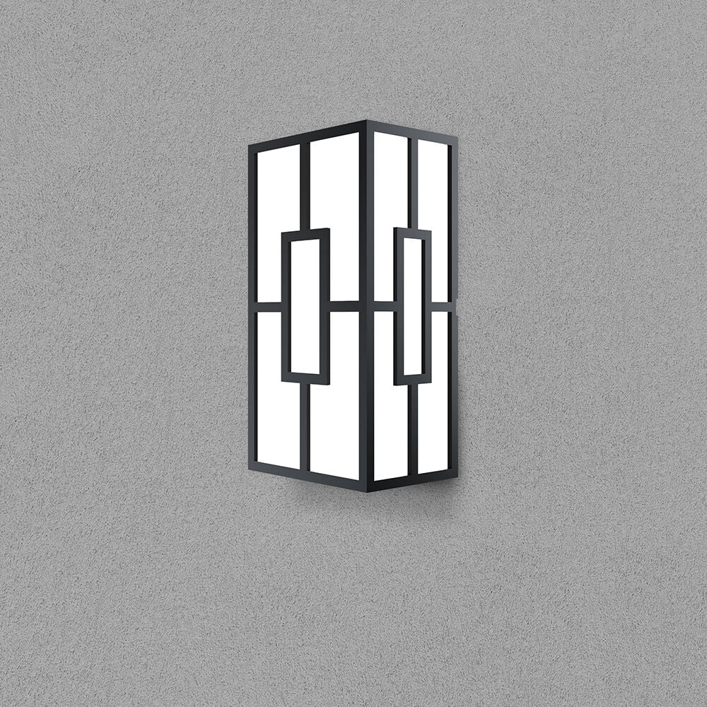 Luminária de Parede Braytron Veneto 10W Reta Preto 3em1 IP44 | Iluminação Externa