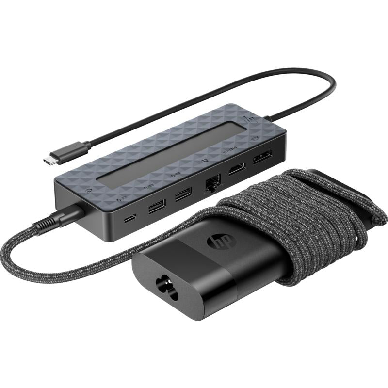 HUB USB-C + CARREGADOR PORT HP P/ 1HDMI/1USB-C/1DP/1RJ45/2USB-A