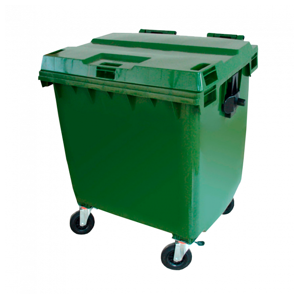 CONTENTOR P/ LIXO C/ RODAS 650 VERDE
