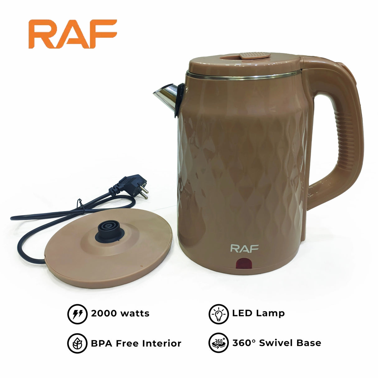 Chaleira Elétrica Automática 2.5Liter R.7947 – Aço Inoxidável & Toque Frio – 2000w