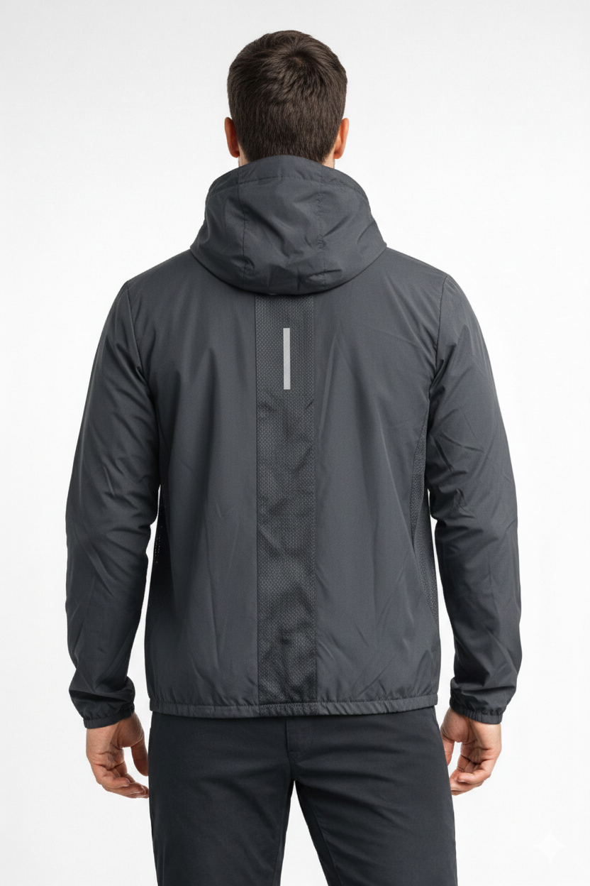 CASACO DE POS TREINO PRETO FORWARD COM CAPUCHINHO-M