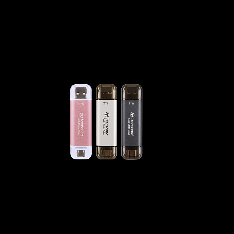 SSD PORTÁTIL HD EXTERNO 2.5' 1TB TRANSCEND ESD310P ROSA USB-C/A Marca: TRANSCEND