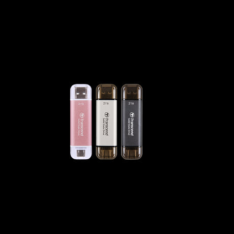 SSD PORTÁTIL HD EXTERNO 2.5' 1TB TRANSCEND ESD310P ROSA USB-C/A Marca: TRANSCEND