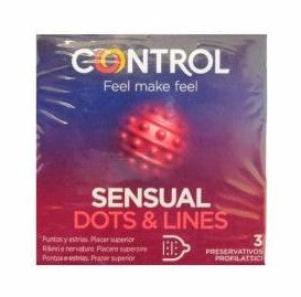 CONTROL PRESERV 3UN SENSUAL DOTS&LINES