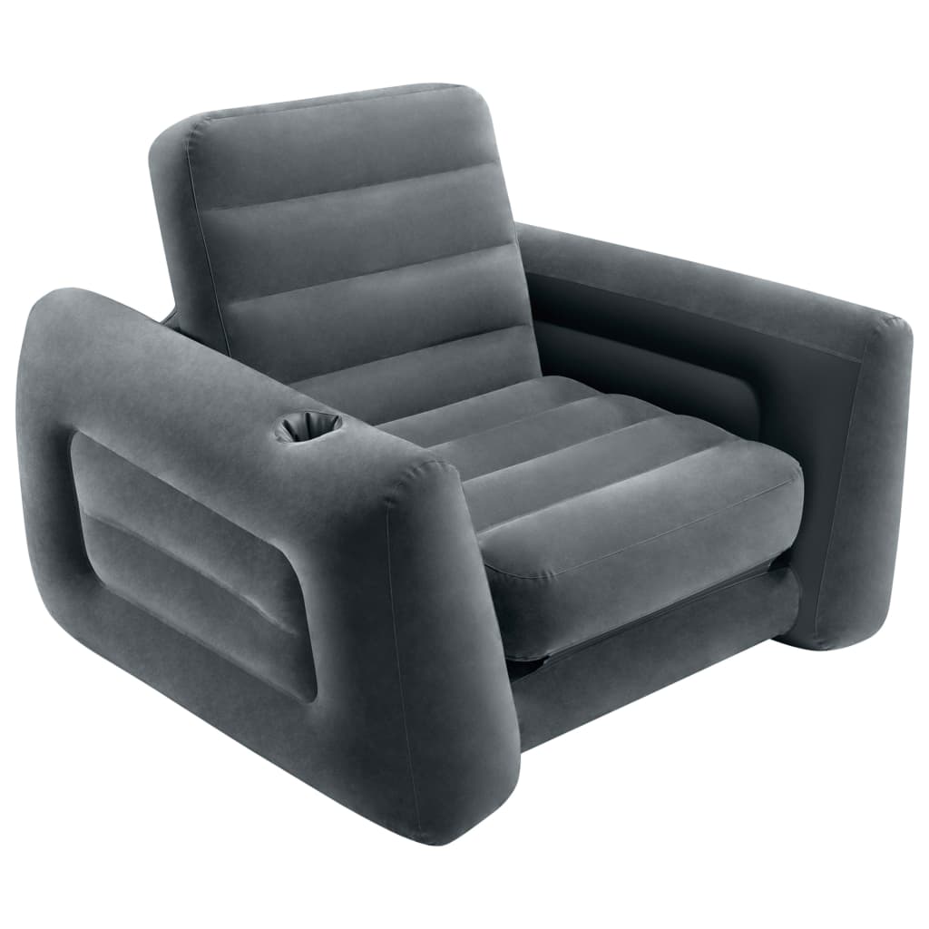 Assento reclinável Intex, 117x224x66 cm, cinza escuro