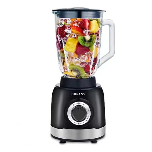 Sokany SK-JB-178 Liquidificador + Moedor 2 em 1 - Processador de alimentos multifuncional com potência de 1000 W e lâmina de aço inoxidável