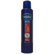VASELINE DEO SPRAY 250ML MEN ACTIVE DRY