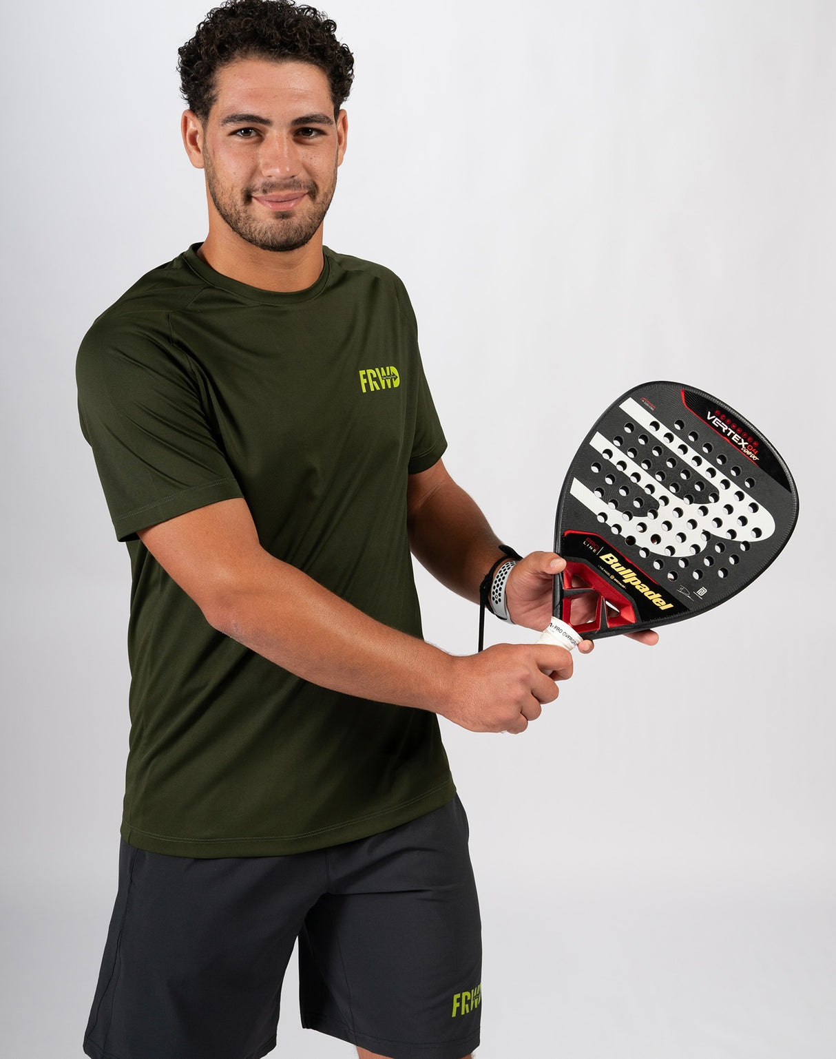 É tudo sobre camiseta verde Padel FRWD para homens Tamanho XL