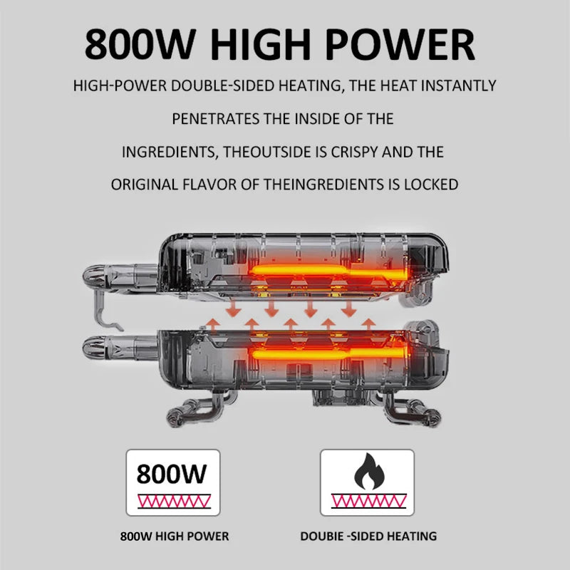 Sokany SK-08110 800W Grill Maker com revestimento antiaderente e corpo plástico resistente ao calor