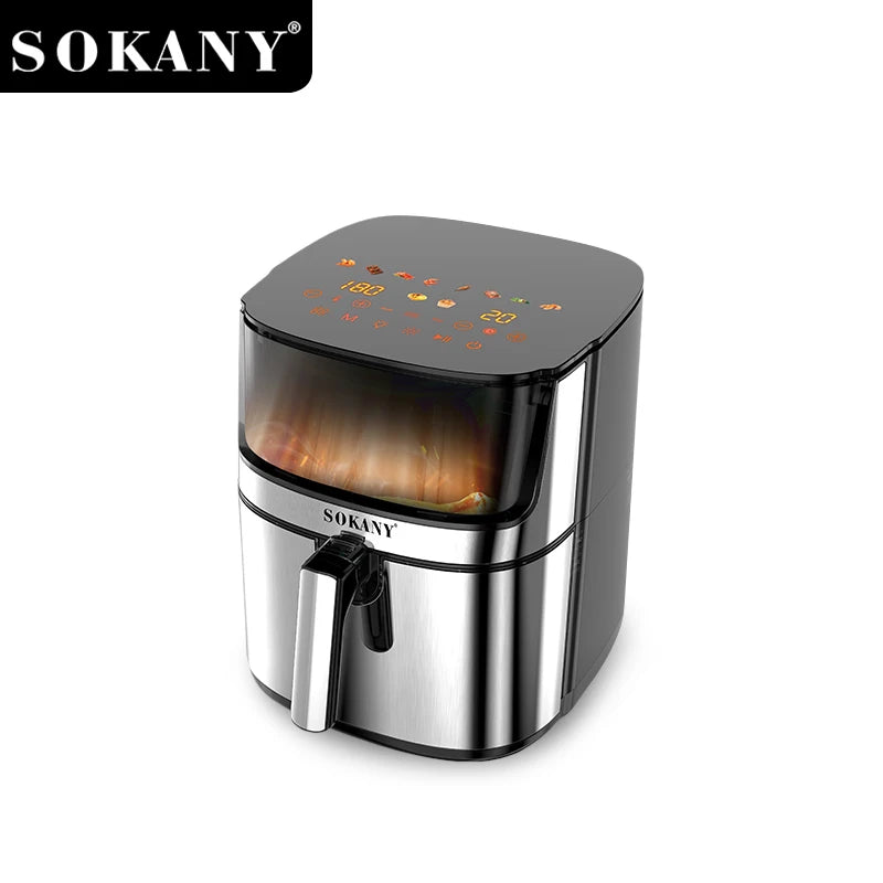Sokany SK-10045 Frita de ar 2000W com timer de 60 minutos e proteção de superaquecimento