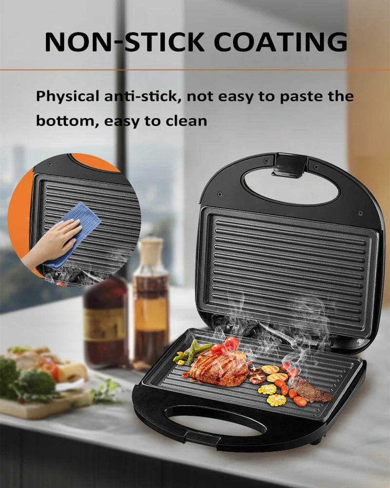 Sokany SK-08110 800W Grill Maker com revestimento antiaderente e corpo plástico resistente ao calor