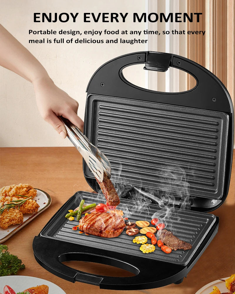 Sokany SK-08110 800W Grill Maker com revestimento antiaderente e corpo plástico resistente ao calor