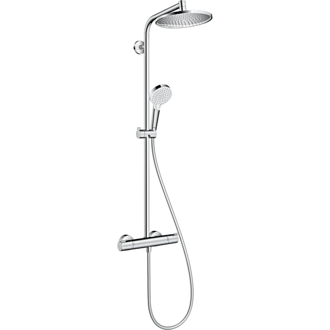 HANSGROHE CHUVEIRO DE COLUNA CROMETTA S 240 REDONDO C/TERMOSTATO CROMADO