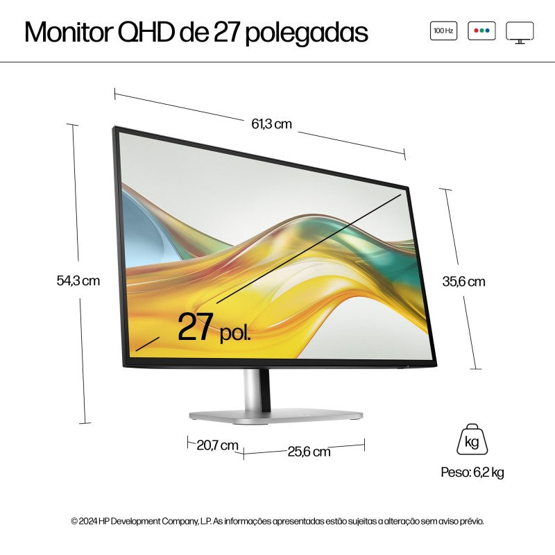 MONITOR 27' HP 527PQ G5 QHD HDMI/DP/4USB ROTATION