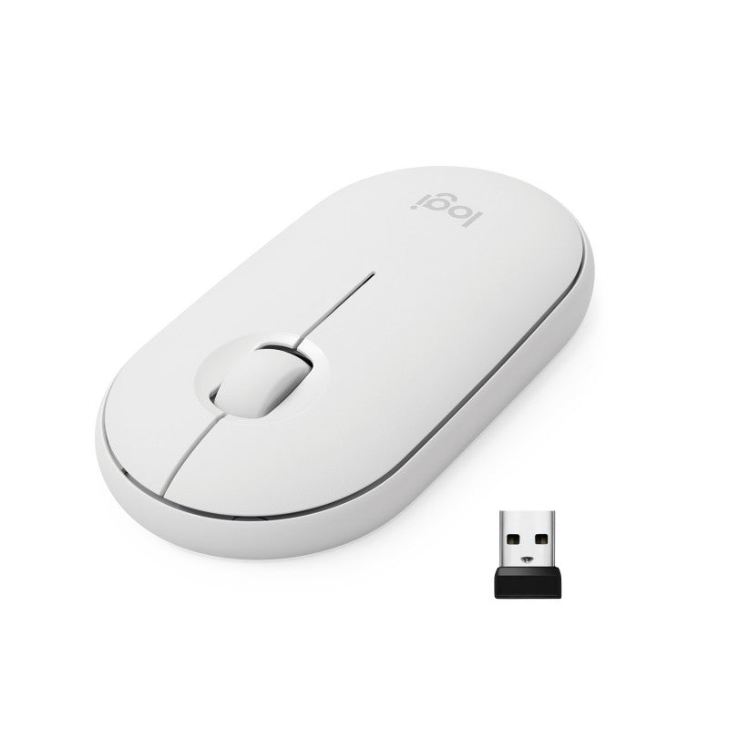 MOUSE LOGITECH WIFI PEBBLE M350 BRANCO
