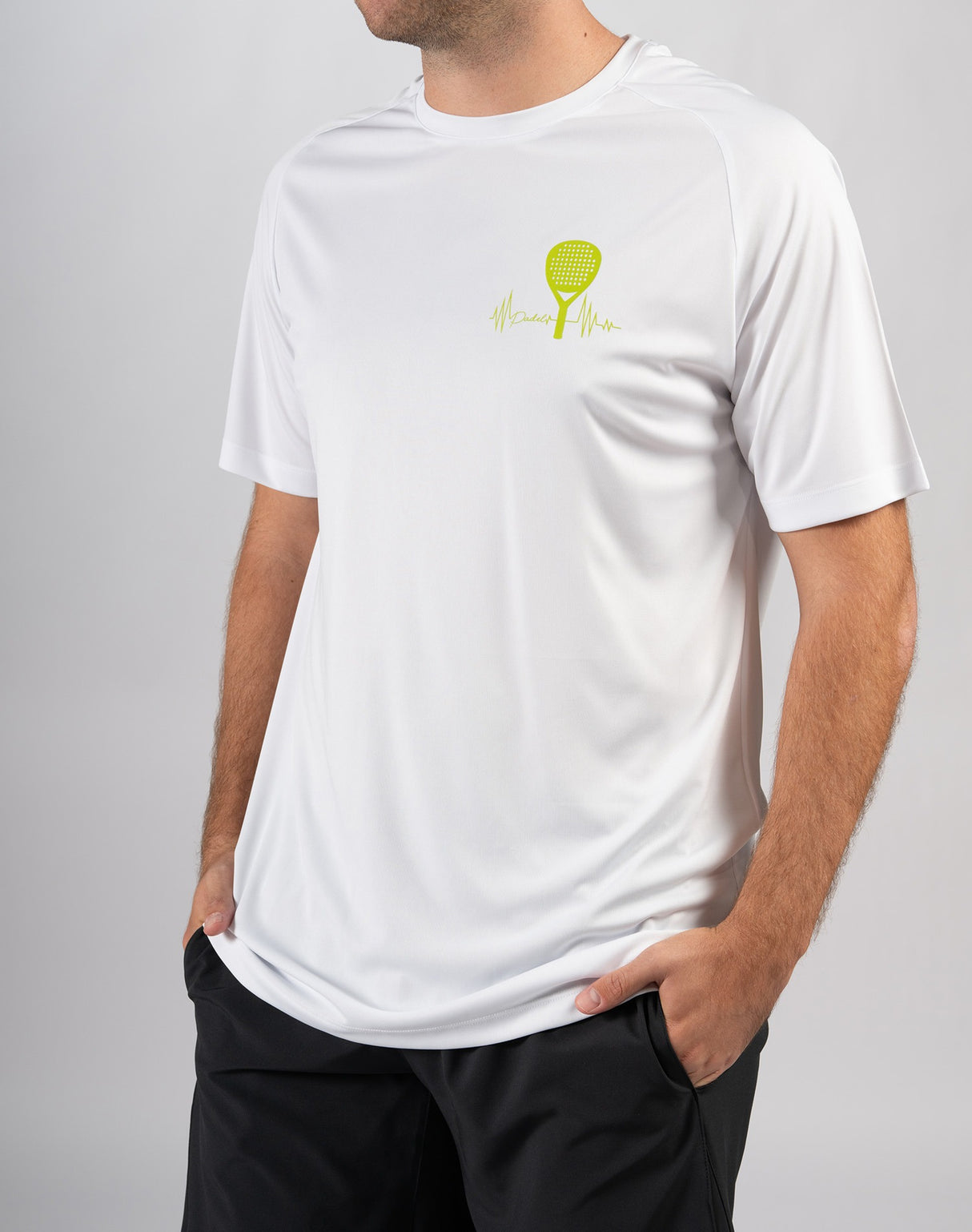 Meu Coração Bate Camiseta Branca Padel FRWD para Homens Tamanho XS