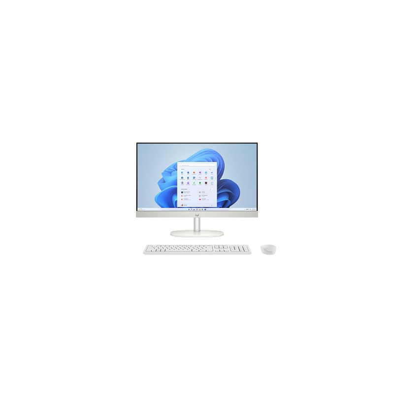 PC HP AIO 23.8' FHD U7-155U 8G 512GB SSD W11H BRANCO