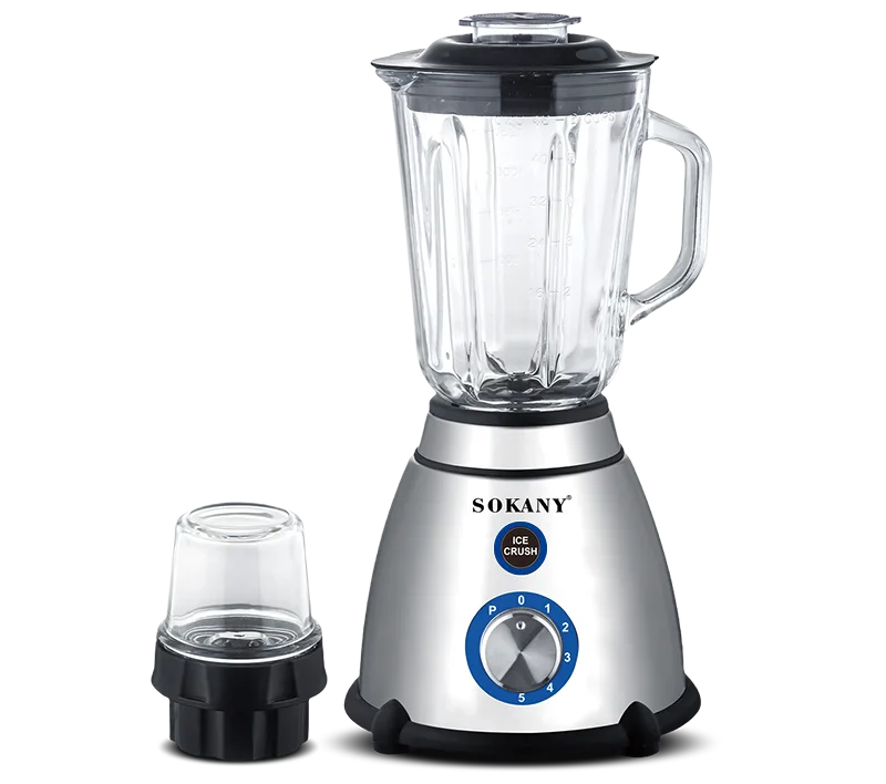 Liquidificador multiuso SOKANY SK-03031 800W com 5 velocidades <000000> Copo de vidro de 1,5L