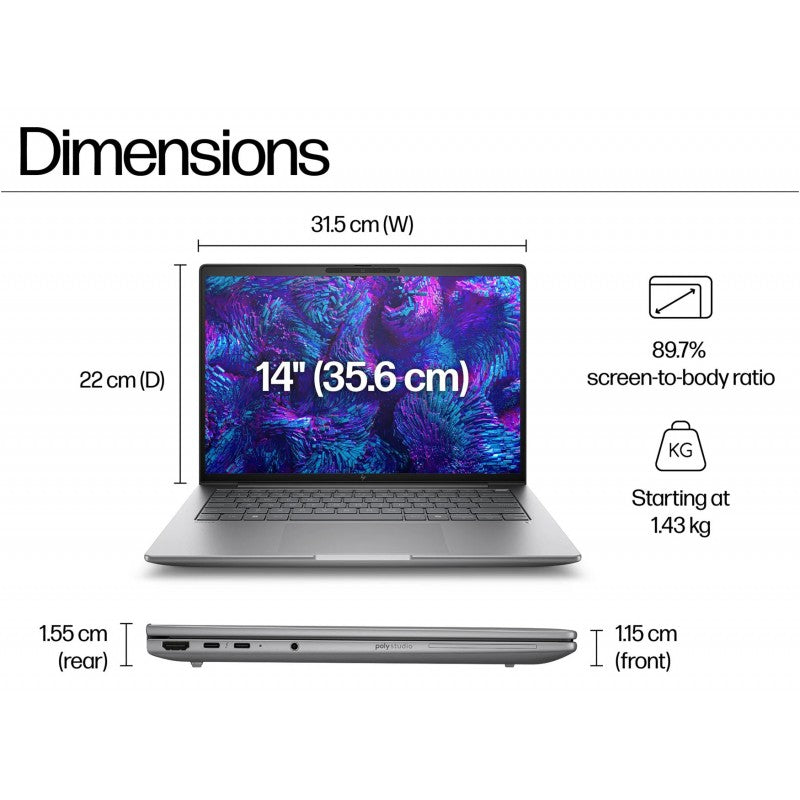 PORT HP ZBOOK 8 G1I 14' U7-255H 32GB 1TB W11P