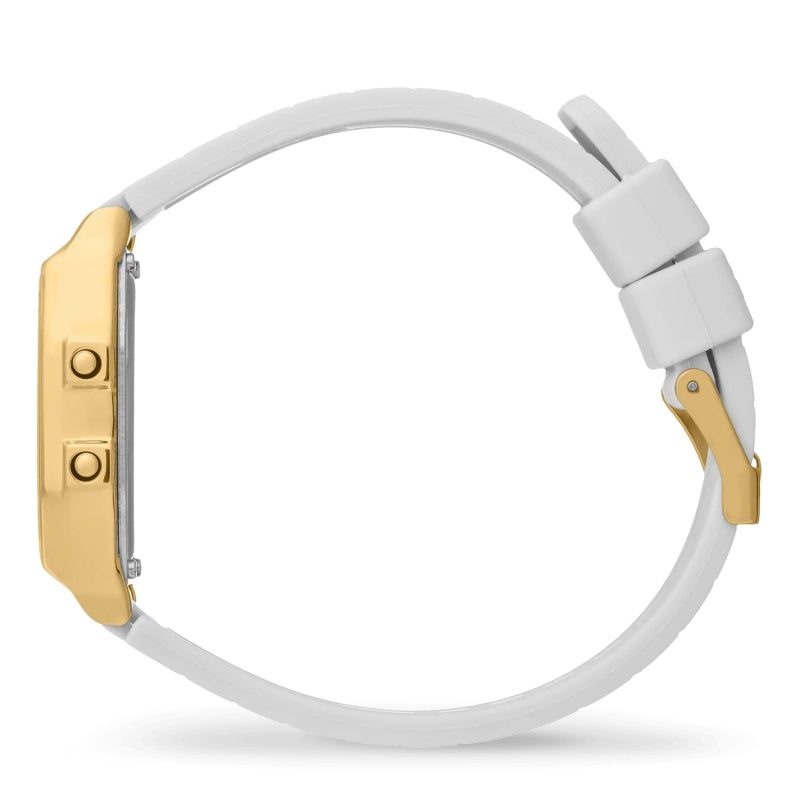 Relógio de pulso ICE Watch digit retro - Metal gold mirror - White - Small