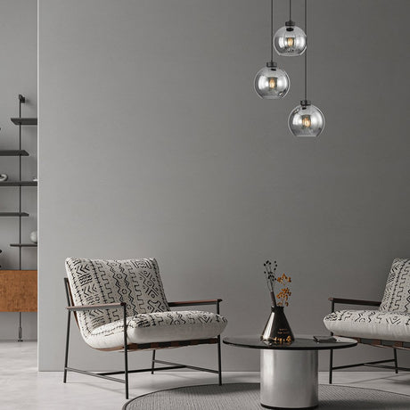 Suspensão 3 lâmpadas E27 BV01-00051 Braytron Luminária de Teto BRY-S005R-3H 3xE27 SMK PENDANT LIGHT