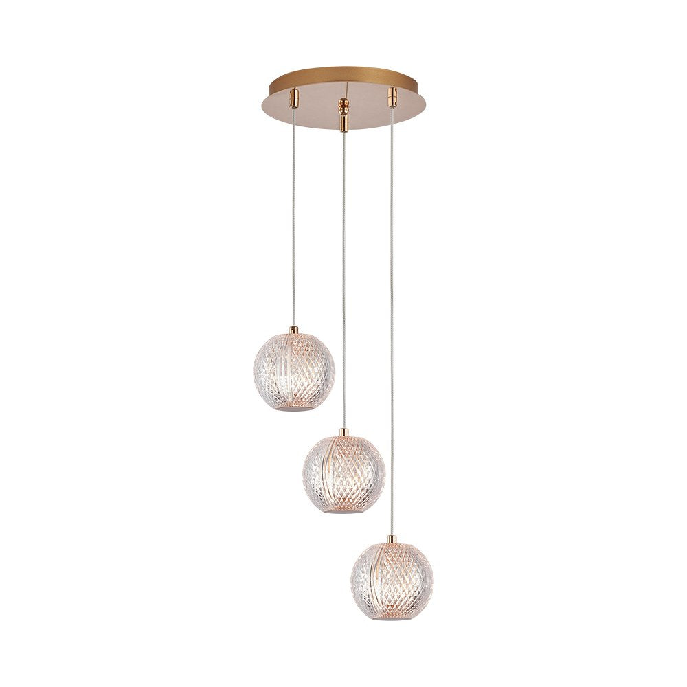 Luminária de Teto Braytron BRY-S001R-3H 3xG9 GLD PENDANT LIGHT