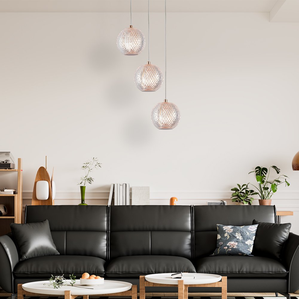 Luminária de Teto Braytron BRY-S001R-3H 3xG9 GLD PENDANT LIGHT