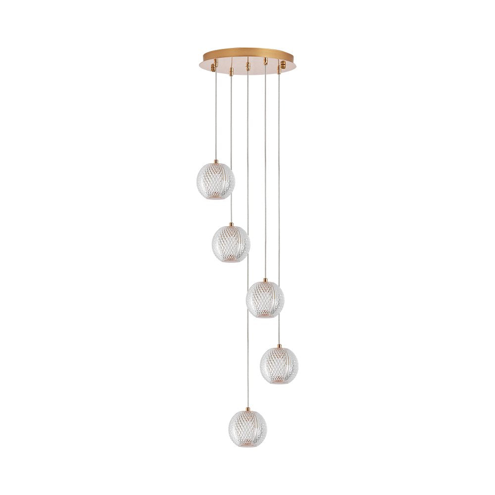 Luminária de Teto Braytron BRY-S001R-5H 5xG9 GLD PENDANT LIGHT