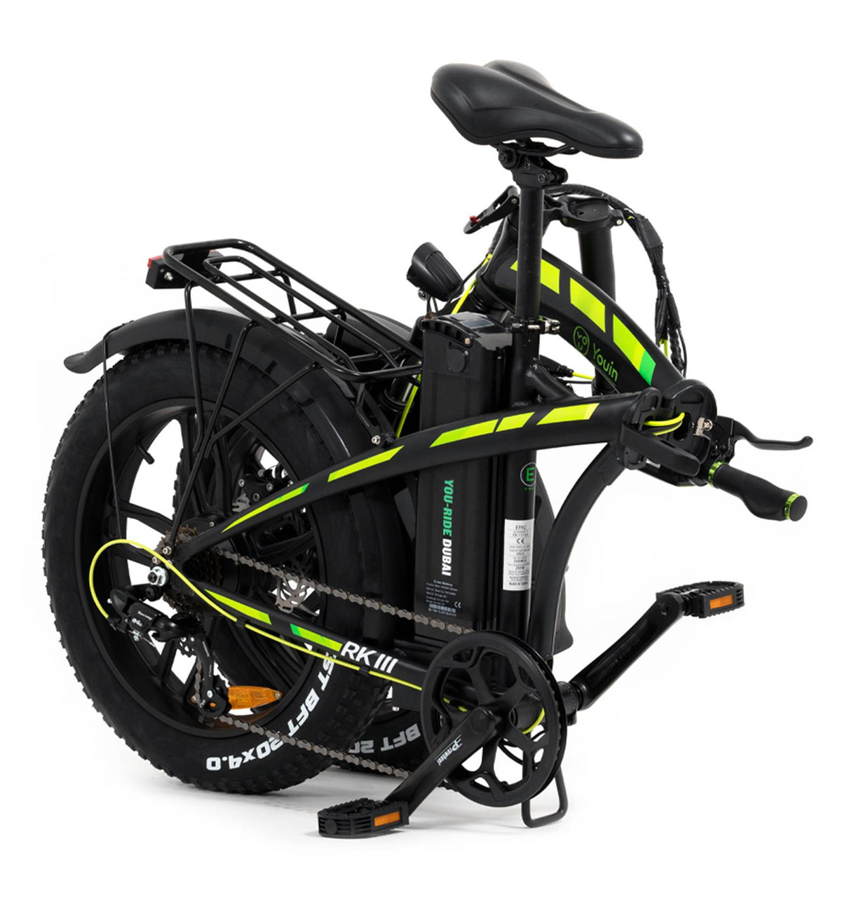 Bicicleta elétrica Dubai - urbana - fat 20” x 4 - preta