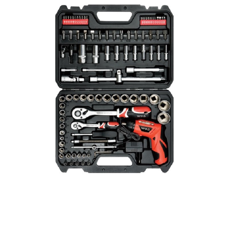 MALA COM FERRAMENTA E PARARAFUSADORA SEM FIO 100 PCS