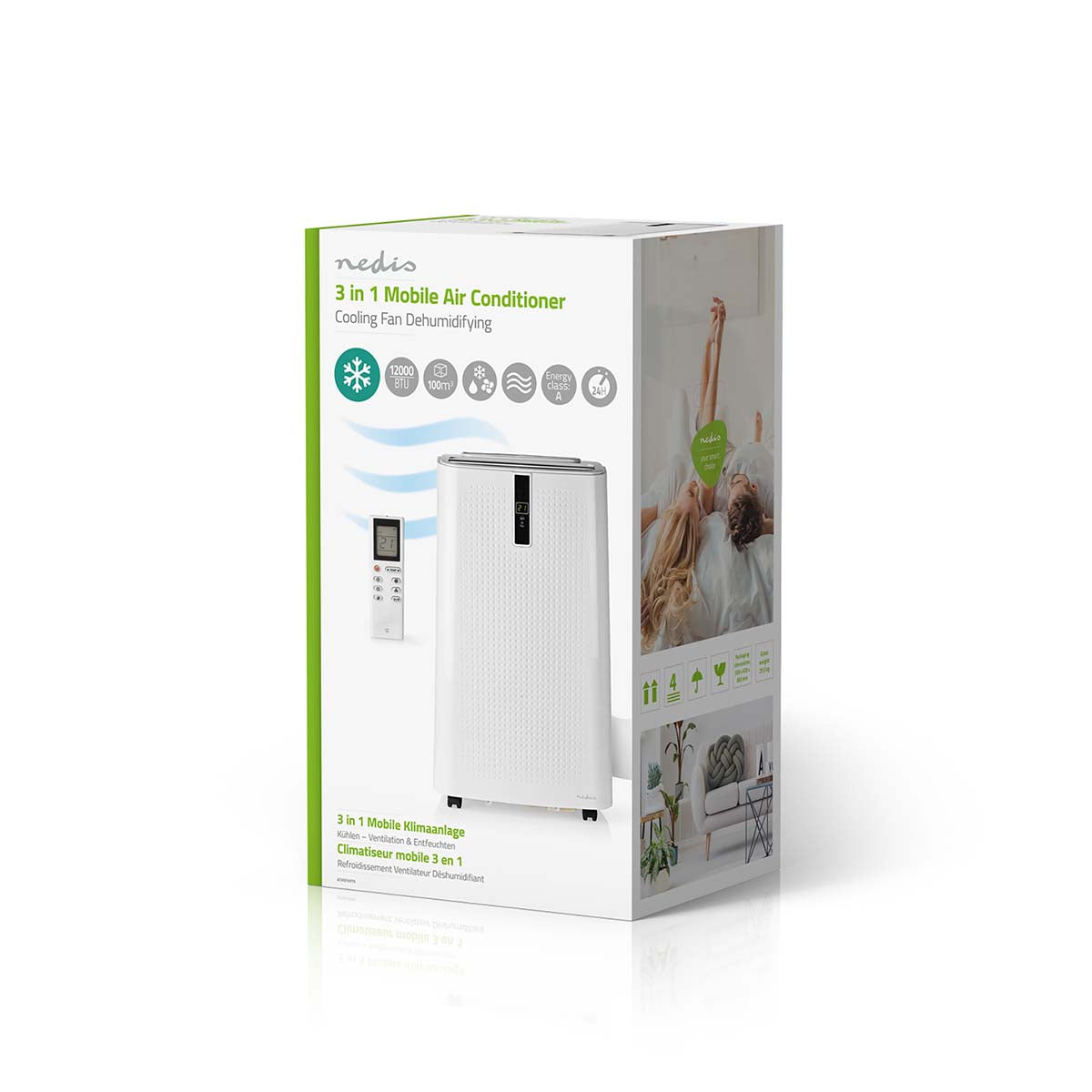 Ar condicionado móvel Nedis12000 BTU | 100 m³ ACMB1WT12