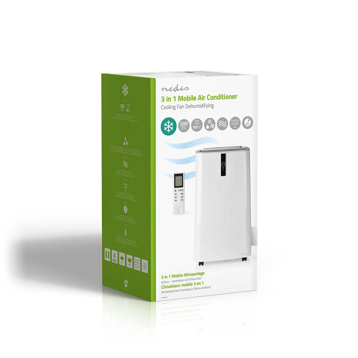 Ar condicionado móvel Nedis12000 BTU | 100 m³ ACMB1WT12